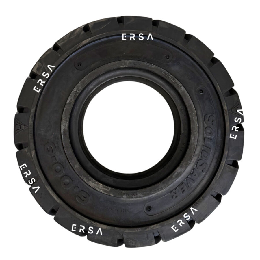 Llanta 600x9 negra de tracción